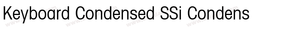Keyboard Condensed SSi Condensed字体转换